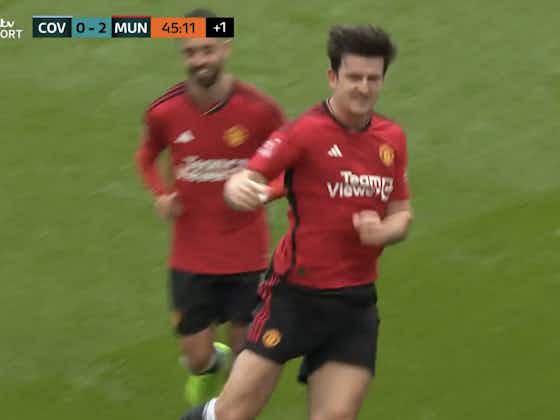 Article image:Video: Maguire gives United one foot in FA Cup final by extending lead to 2-0 before half-time