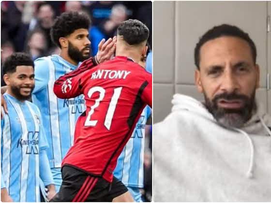 Article image:Rio Ferdinand slams Antony for taunting Coventry City players after penalty shootout win