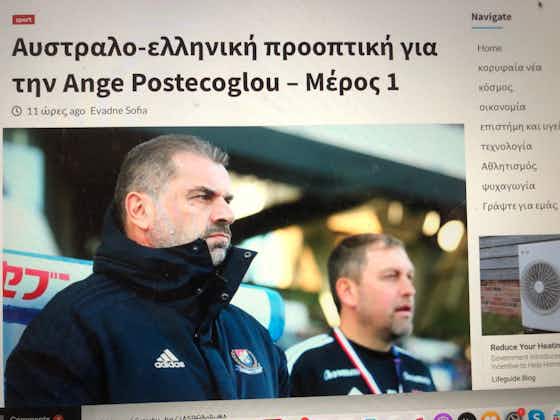 Article image:Greek Media Picks up on Postecoglou’s Celtic Story; “tough time mentally” for Yokohama Marinos