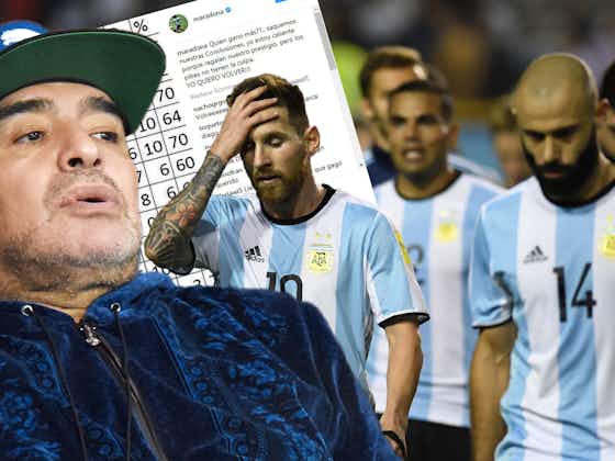 Artikelbild:Maradona schielt auf Argentinien-Comeback: "Ich werde zurückkehren"