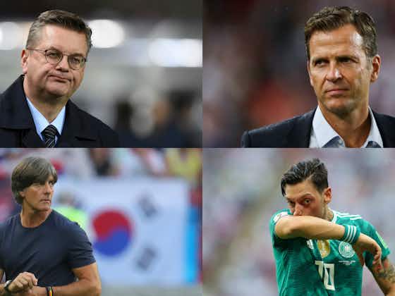 Artikelbild:Mesut Özil, Joachim Löw, Oliver Bierhoff und Reinhard Grindel schlagen Einladung ins ZDF-Sportstudio aus