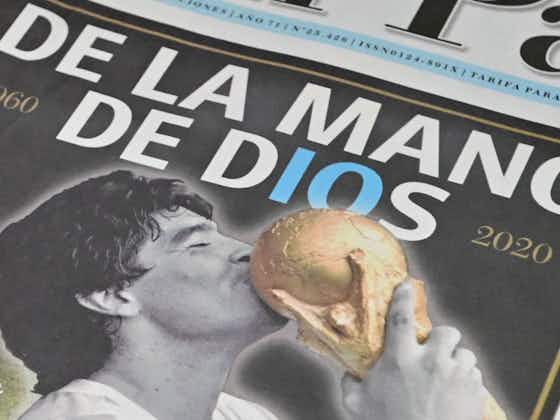 Article image:Diego Maradona dies: Newspaper front pages pay tribute to a legend
