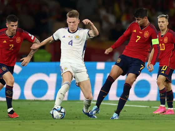 Article image:Spain 2-0 Scotland: Tartan Army lose but Euro 2024 qualification hopes remain alive