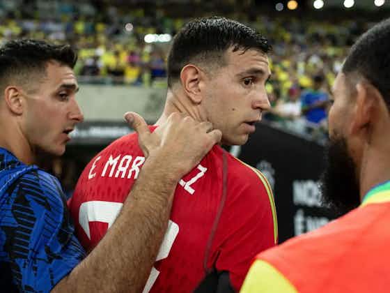 Article image:Argentina legend Messi slams Brazilian police as Martinez launches himself at officer in Maracana trouble