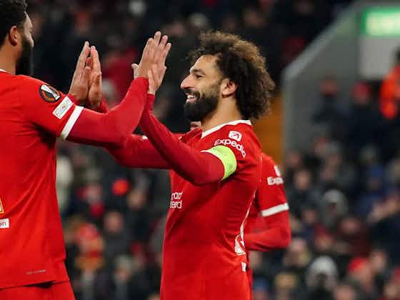 Article image:Liverpool 4-0 LASK: Gakpo double, Salah penalty helps Klopp’s men cruise to victory