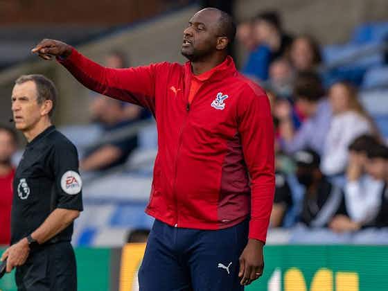 Article image:Crystal Palace assistant boss Roberts: We expect Vieira ready for Man Utd