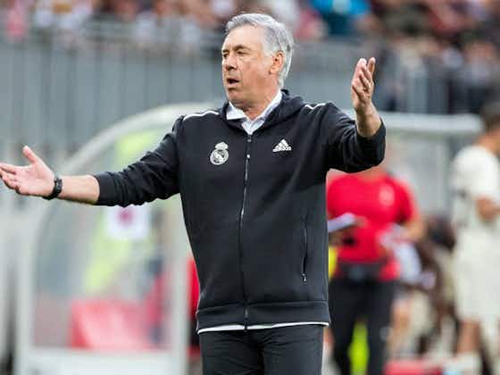 Article image:Real Madrid coach Ancelotti urges calm after Sheriff shock; fumes over personal booking