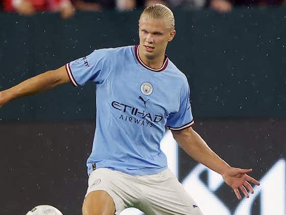 Article image:​Haaland on two-goal Man City debut: Proud day for me and my family