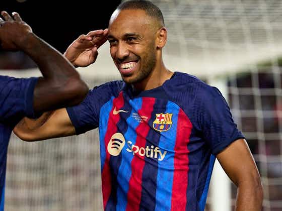Article image:Barcelona coach Xavi insists  no plans to sell Chelsea target Aubameyang