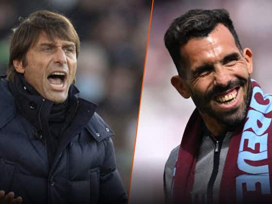 Article image:Antonio Conte sends message to Carlos Tevez after stepping into football management
