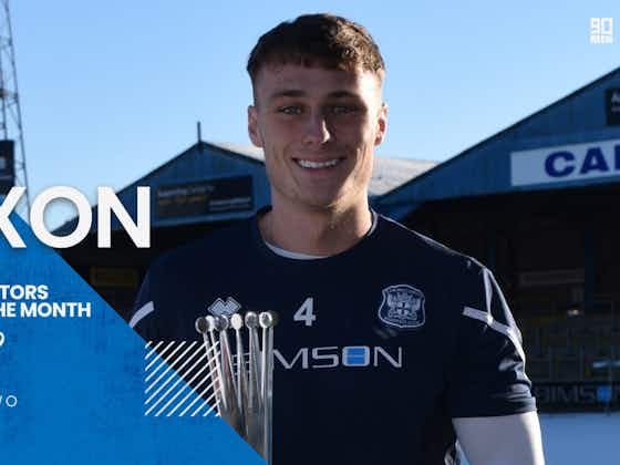 Article image:The winner of the PFA Vertu Motors League Two Fans' Player of the Month - December