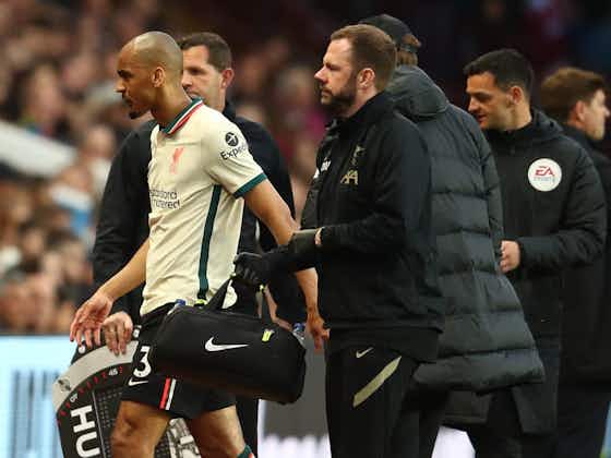 Article image:Fabinho limps off with hamstring injury against Aston Villa