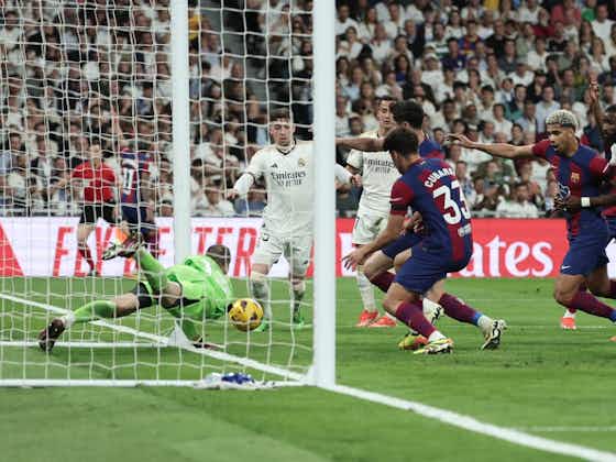 Article image:Did Lamine Yamal's 'ghost goal' cross the line in El Clasico?