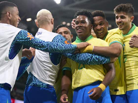 Article image:Endrick scores debut Bernabeu goal in Brazil's friendly draw with Spain