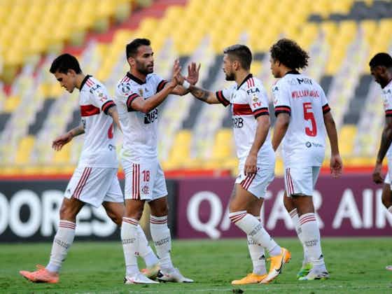 Imagem do artigo:Com gols de Pedro e Arrascaeta, Flamengo vence o Barcelona de Guayaquil por 2 a 1