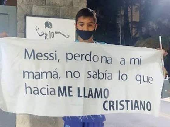 Imagem do artigo:Torcedor mirim da Argentina pede perdão a Messi por se chamar Cristiano