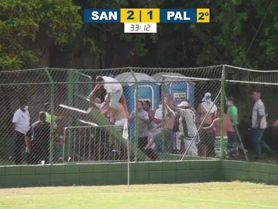 Imagem do artigo:Clássico entre Santos e Palmeiras no sub-15 acaba em confusão nas arquibancadas