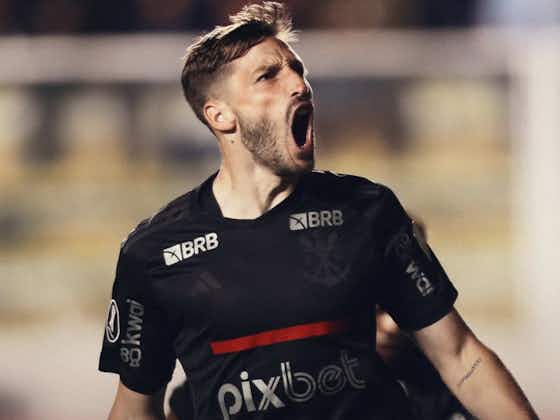 Imagem do artigo:Viña celebra primeiro gol no Flamengo e cita os efeitos da altitude: ‘Fica pesado’