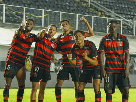 Imagem do artigo:Com grande atuação de Shola, Flamengo vence o Santos na Vila, pelo Brasileirão Sub-20