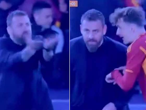 Article image:La insólita situación en Roma vs. Milan: Llorente le pidió la hora y De Rossi se volvió loco