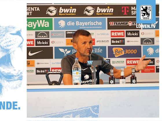Artikelbild:Die Pressekonferenz des TSV 1860 München vor dem morgigen Spiel gegen Halle