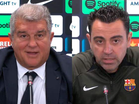 Imagen del artículo:Laporta y Xavi confirman su continuidad: ''Es una buena noticia para el Barça''