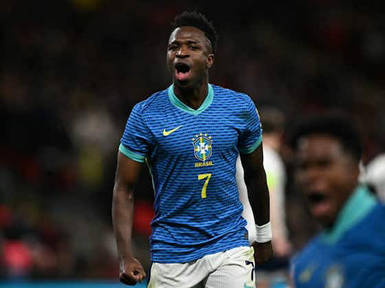 Article image:Real Madrid ace Vinicius will captain Brazil against Spain at the Bernabeu