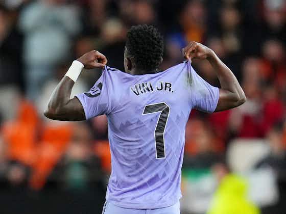 Article image:Vinicius Jr. reacts after milestone appearance in Valencia 2-2 Real Madrid: “Want to continue making history”