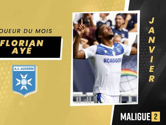 Image de l'article :Ligue 2 – Florian Ayé (AJA) élu joueur de janvier sur MaLigue2 !