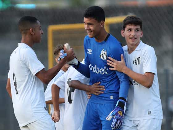 Imagem do artigo:Equipes Sub-16 e Sub-14 do Santos FC goleiam no CT Rei Pelé pela Paulista Cup