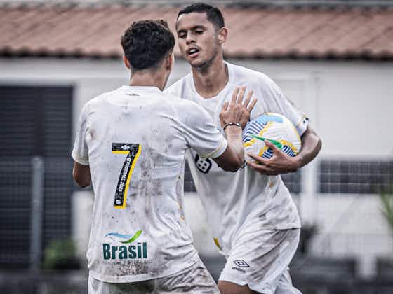 Imagem do artigo:Santos FC goleia Ceará por 5 a 2 no CT Rei Pelé e é líder do Brasileiro Sub-20