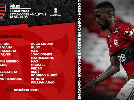 Imagem do artigo:Flamengo divulga a lista de relacionados para a partida contra o Vélez