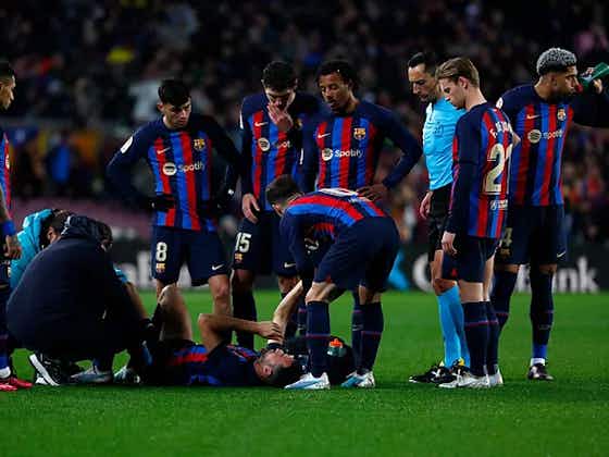 Imagem do artigo:Busquets se lesiona com quatro minutos e preocupa Barcelona