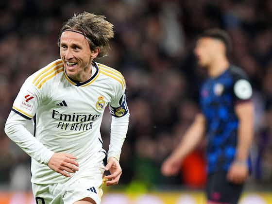 Imagem do artigo:Com golaço de Modric, Real Madrid vence Sevilla no Bernabéu