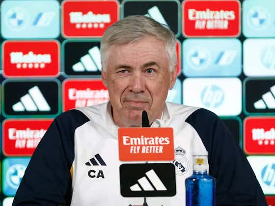 Image de l'article :Ancelotti não crava título e diz: “Precisamos conseguir sete pontos”