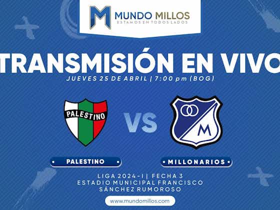 Imagen del artículo:En vivo: Palestino vs Millonarios (Conmebol Libertadores 2024)