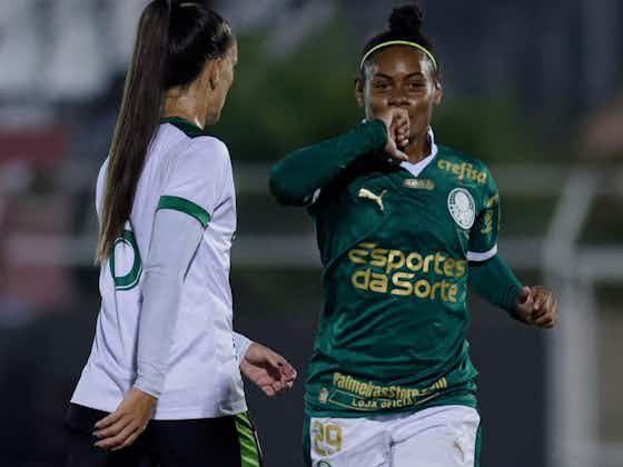 Imagem do artigo:Palmeiras marca dois no fim e vence América-MG pelo Brasileirão Feminino