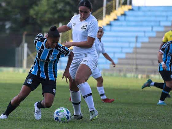 Imagem do artigo:Grêmio fica no empate sem gols com o Santos e se mantém no G4 do Brasileirão Feminino Sub-20