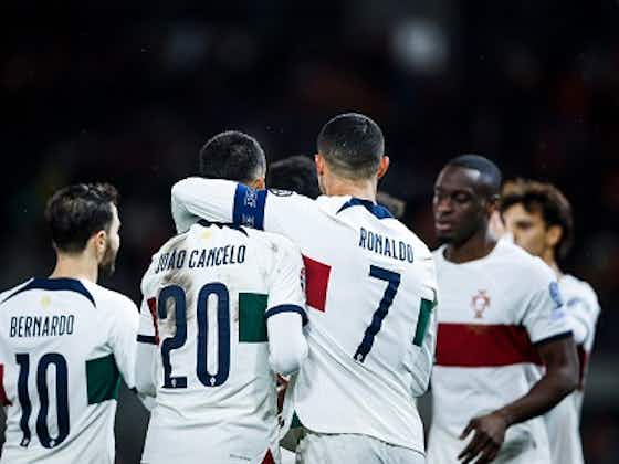 Article image:Cristiano Ronaldo and João Cancelo on target as Portugal win 2-0 in Liechtenstein