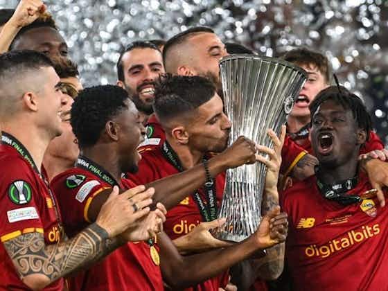 Article image:Lorenzo Pellegrini: “I never thought I would be the Roma captain to lift a European trophy.”