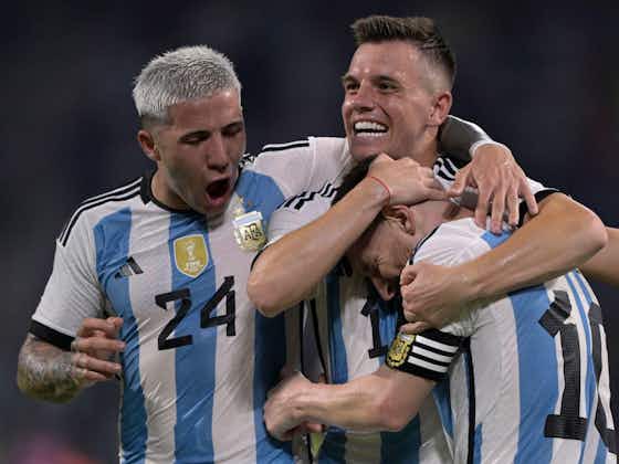 Imagen del artículo:La Selección Argentina se despidió del país con goleada a Curazao y show de Messi