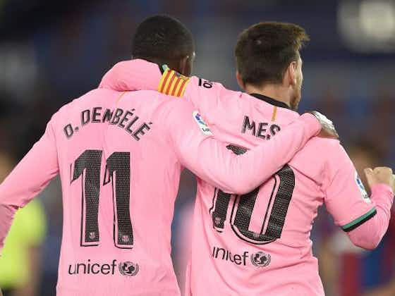 Image de l'article :FC Barcelone, PSG - Mercato : Dembélé a un message pour Messi et Mbappé 