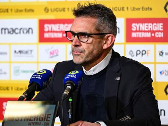 Image de l'article :FC Nantes : après Lorient, Gourvennec n’épargne pas ses joueurs ! 