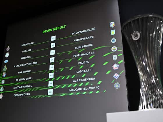 Imagem do artigo:Uefa faz sorteio das oitavas de final da Liga Conferência; confira os confrontos