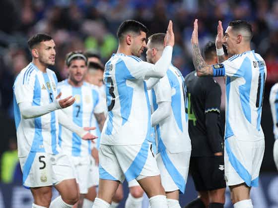 Imagem do artigo:Sem Messi, Argentina vence amistoso nos Estados Unidos contra El Salvador