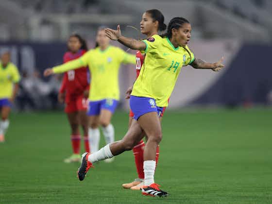 Imagem do artigo:Brasil goleia Panamá e fecha fase de grupos da Copa Ouro Feminina com 100% de aproveitamento