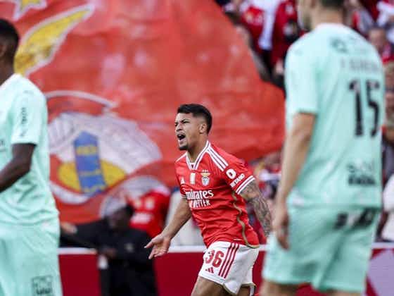 Image de l'article :Com gols de Marcos Leonardo e Neres, Benfica vira sobre o Braga pelo Português