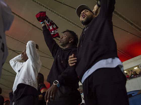Imagem do artigo:Vinícius Jr. acompanha vitória do Flamengo e agradece carinho da torcida no Maracanã