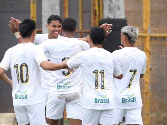 Imagem do artigo:Com gols de Patati e Miguelito, sub-20 do Santos atropela Desportivo Brasil por 9 a 2