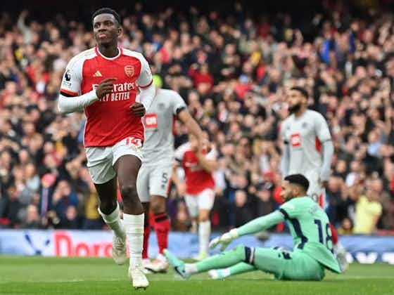 Imagem do artigo:Sem Gabriel Jesus, Nketiah faz três e Arsenal goleia lanterna da Premier League